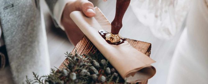 Siegelstempel für die Hochzeit