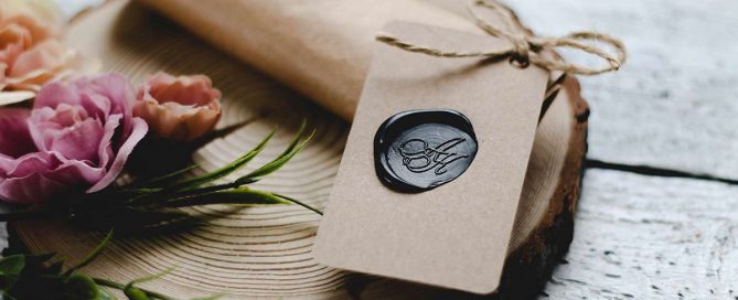 personalisierte Siegelstempel mit Initialen